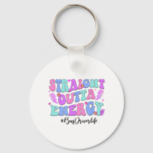 Outta Energy Bus Driver Last Day Of School  Keychain