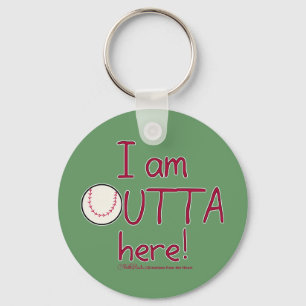 Outta Here! Baseball Keychain