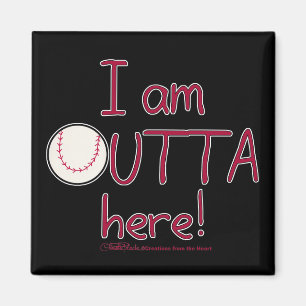 Outta Here! Baseball Magnet