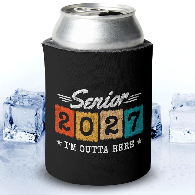 Outta Here Graduation Quote Senior Class of 2027 Can Cooler (Creator Uploaded)
