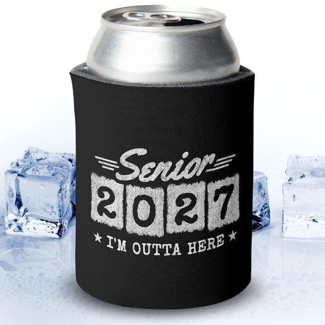 Outta Here Graduation Year Senior Class of 2027 Can Cooler (Creator Uploaded)