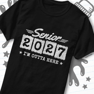 Outta Here Graduation Year Senior Class of 2027 T-Shirt