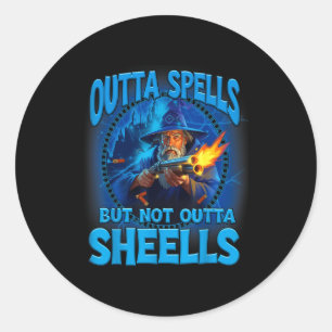 Outta Spells But Not Outta Shells Vintage Art Desi Classic Round Sticker
