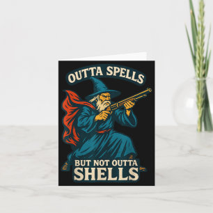 Outta Spells But Not Outta Shells Vintage  Card