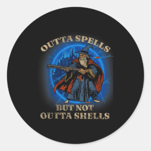 Outta Spells But Not Outta Shells Vintage  Classic Round Sticker