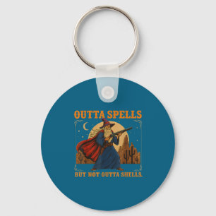 Outta Spells But Not Outta Shells Wizard Fantasy M Keychain