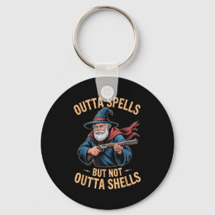 Outta Spells But Not Outta Shells Wizard Fantasy M Keychain
