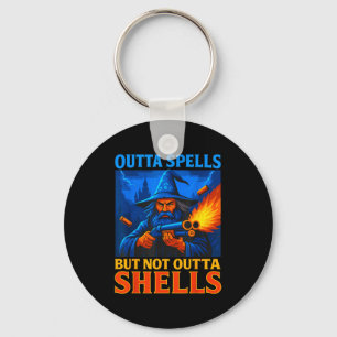 Outta Spells But Not Outta Shells Wizard Fantasy M Keychain