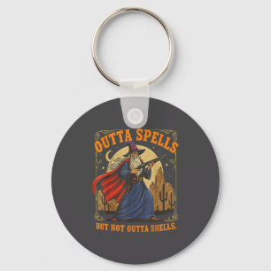 Outta Spells But Not Outta Shells Wizard Fantasy M Keychain