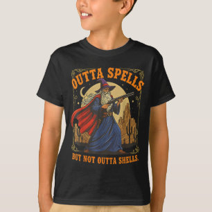 Outta Spells But Not Outta Shells Wizard Fantasy M T-Shirt