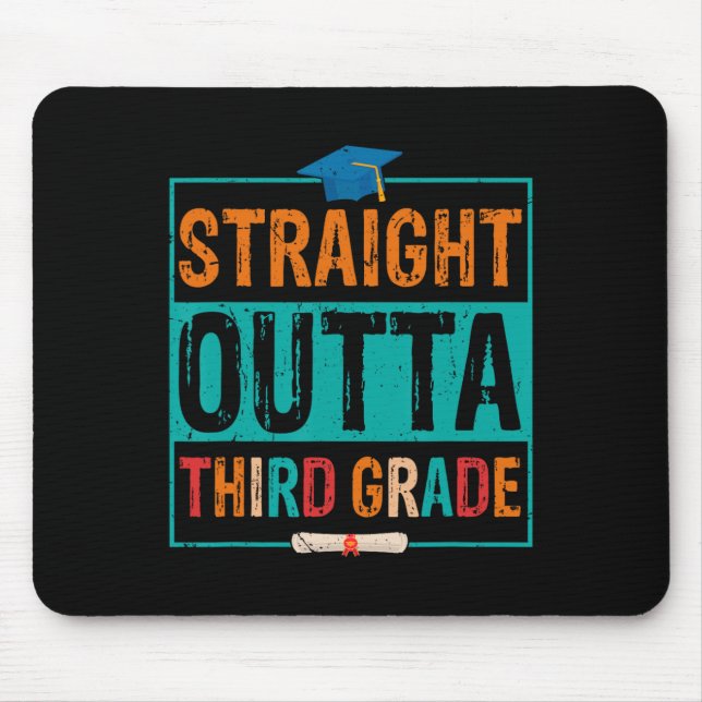 Outta Third Grade Summer Vacation Graduation  Mouse Pad (Front)