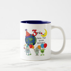 Outta This World 3rd Birthday T-shirts and Gifts Two-Tone Coffee Mug