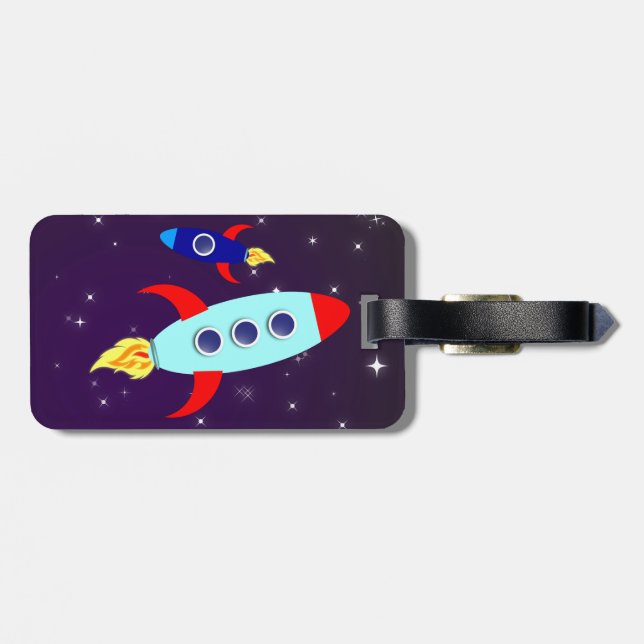Outta This World! Boy Luggage Tag (Back Horizontal)
