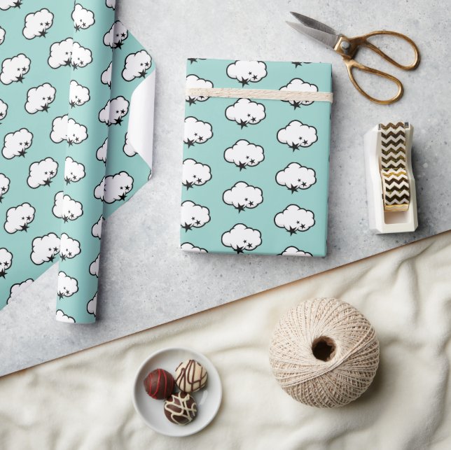 Outta This World Cloud Valentine Wrapping Paper (Crafts)