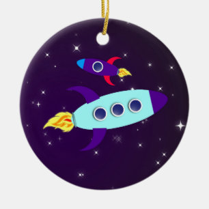 Outta This World! Girl Ceramic Ornament