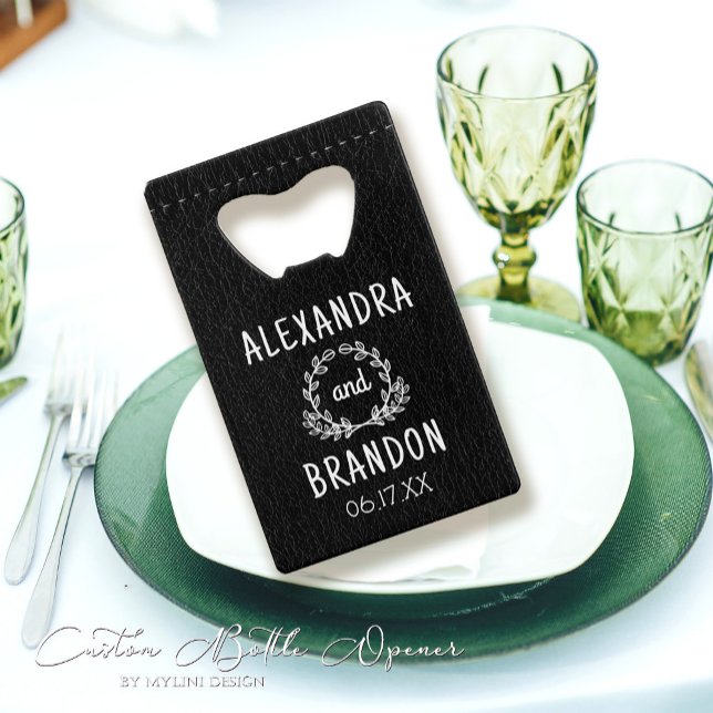 Ouverture de bouteille Mariage en cuir noir person (Créateur téléchargé)