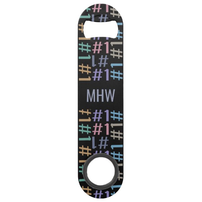 Ouverture de bouteille monogramme personnalisée de (Devant)