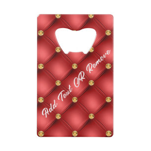 Ouverture de bouteille rouge et or avec texte pers