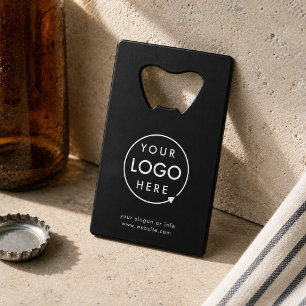 Ouvre-bouteille Carte de portefeuille avec logo