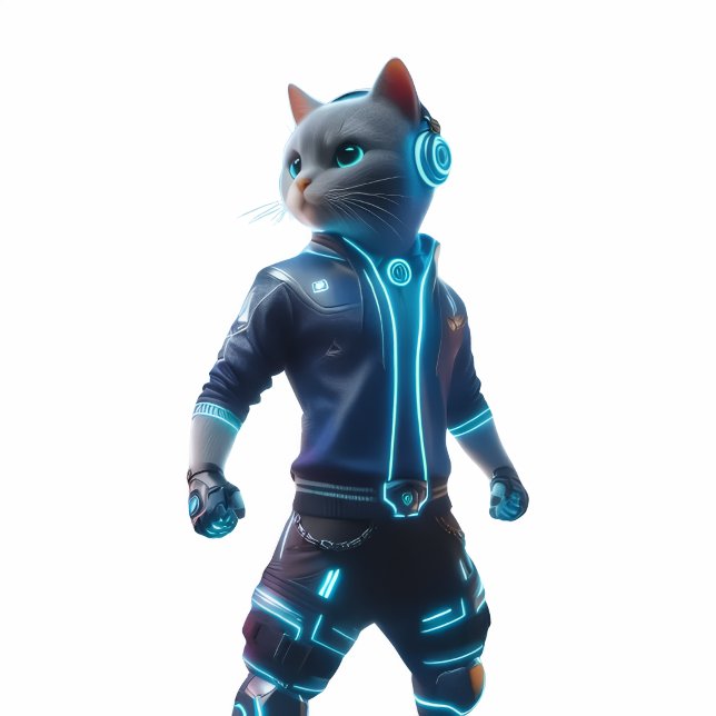 Ouvre-bouteille Chat Cyberpunk – Conception Techno (Créateur téléchargé)