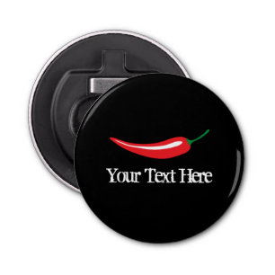 Ouvre-bouteille épicé rouge piment rond