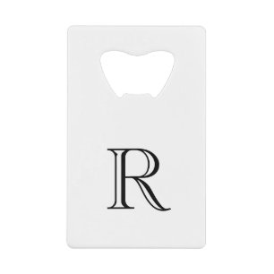 Ouvre-bouteille initial en acier inoxydable blanc