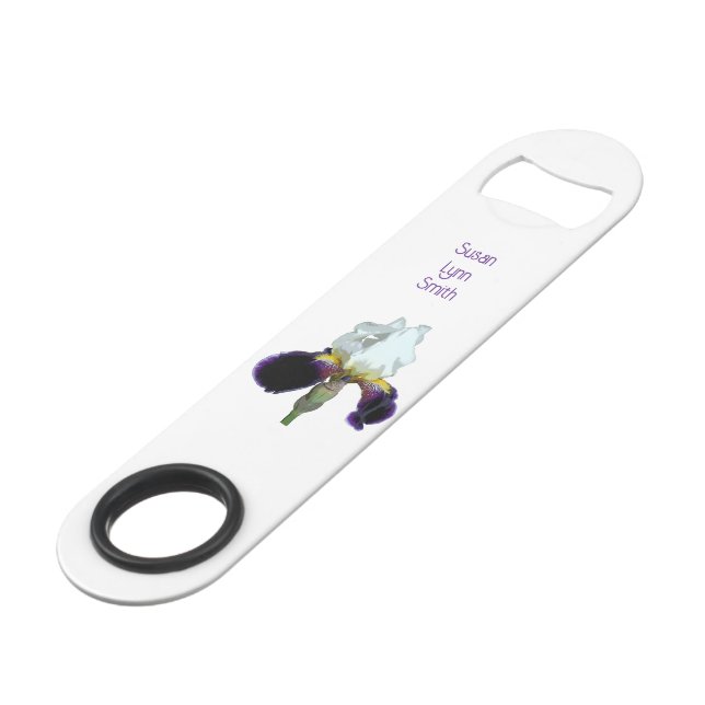 Ouvre-bouteille Iris Violet et Blanc Speed (Dos Angle)