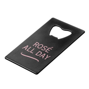Ouvre-bouteille plat rose quote rose et noir