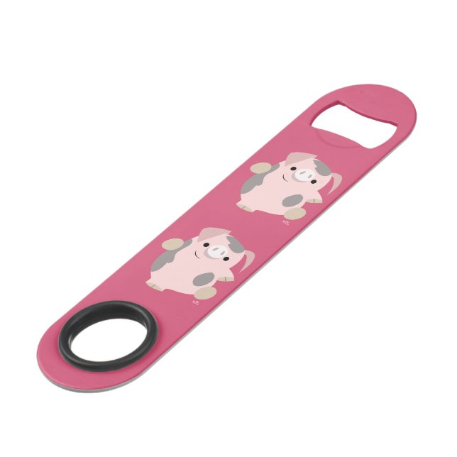 Ouvreur de bouteille mignon de vitesse de porc de (Devant angulaire)