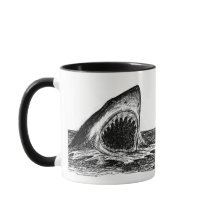 OUVREZ la grande tasse de concepteur de requin