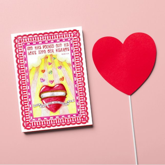 Ouvrez Large Vos Coeurs Carte Valentine (Créateur téléchargé)