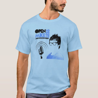 Ouvrez le bleu de T-shirt de Mikeless avec des