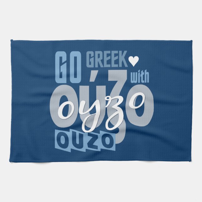 OUZO custom kitchen towels (Horizontal)