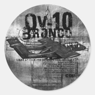 OV-10 Bronco Classic Round Sticker