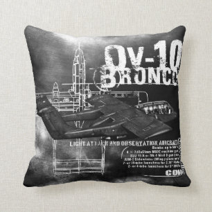 OV-10 Bronco Throw Pillow