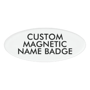 OVAL 3"x2" Personalized Magnetic Name Badge Blank