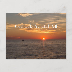 Oval beach postcard