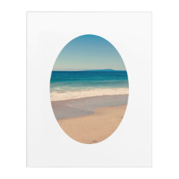 Oval Border Vertical Photo 16"x 20" Acrylic Print