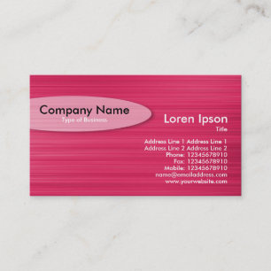 Oval - Brushed Crimson Business Card