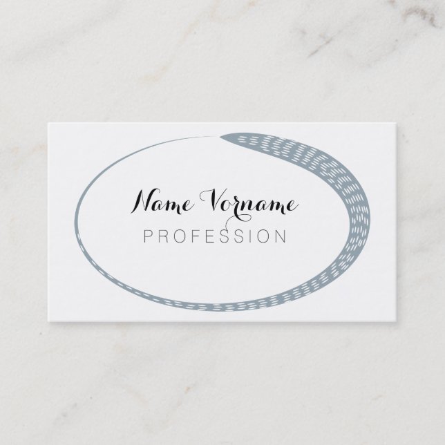 oval business card (Front)