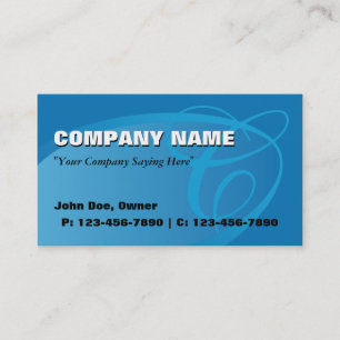 Oval Business Card/ Blue Business Card