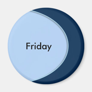 OVAL BUTTON - light blue + your text & ideas Magnet