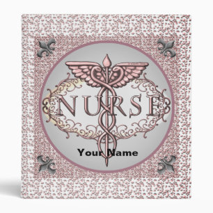 Oval Caduceus Nurse Binder