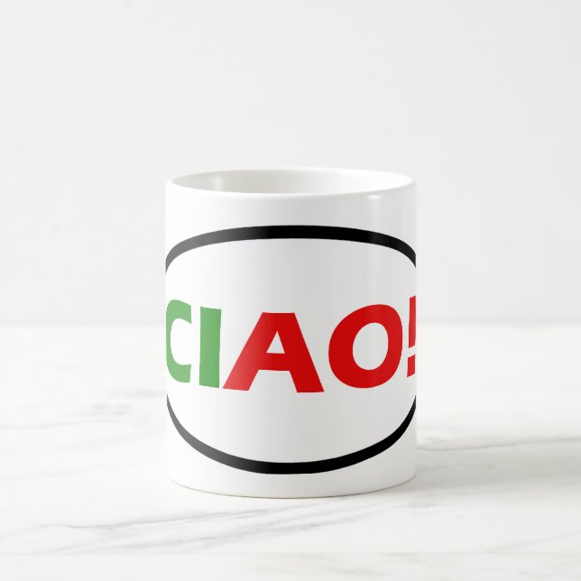 Oval Ciao! Mug (Center)