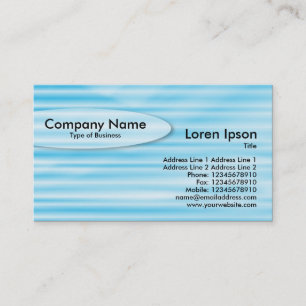 Oval - Corrugated Blue Business Card