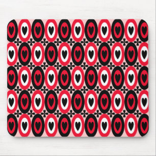Oval Hearts Mouse Pad