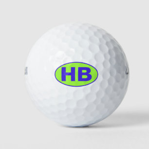 OVAL LOGO WITH CUSTOM INITIALS GOLF BALLS