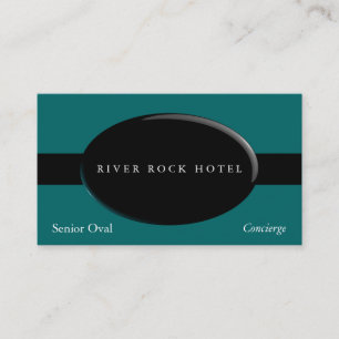 Oval Obsidian Business Card