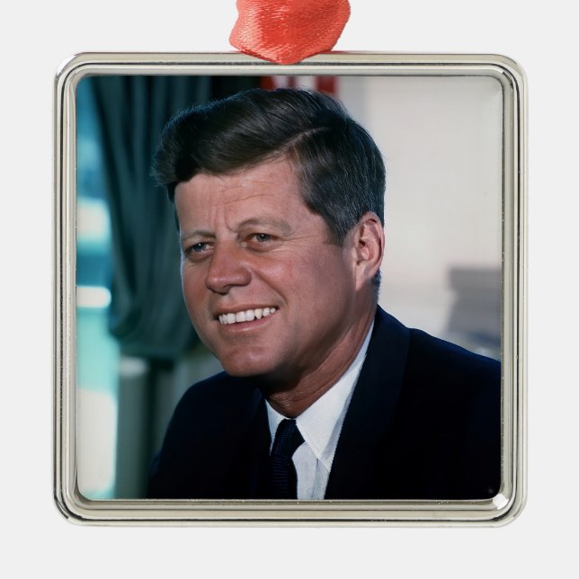 Oval Office of President John F. Kennedy Metal Ornament (Front)