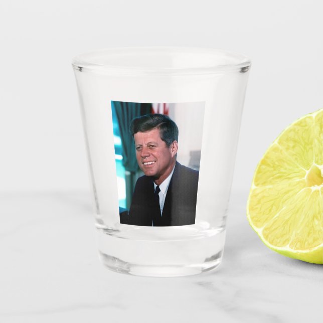 Oval Office of President John F. Kennedy Shot Glass (Front)